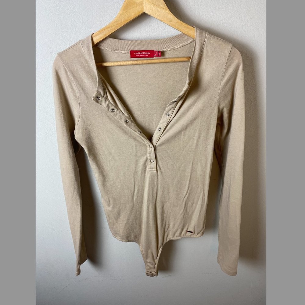 N.Philanthropy henley bodysuit sz s